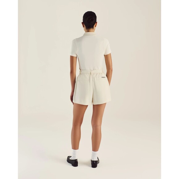 Malbon Golf Amara Pleated Shorts Belt White Ivory Women’s Size 0 - Picture 4 of 8